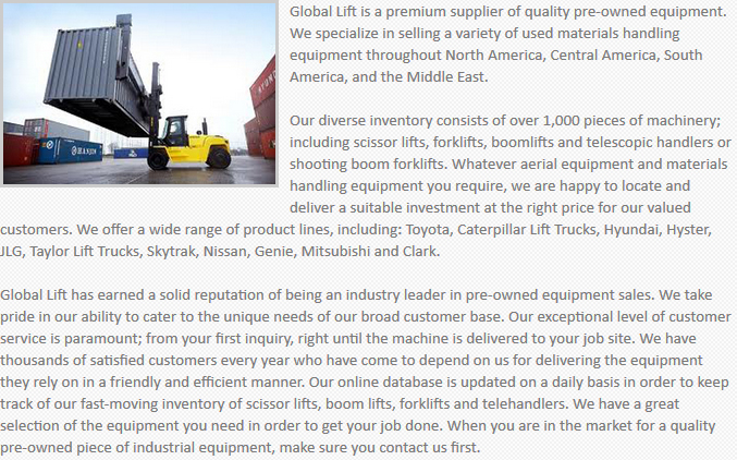 Global Lift Equipment West Covina